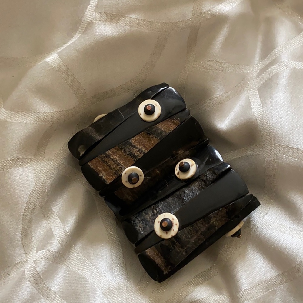 BlackJet and Wild Boar tusk bracelet
